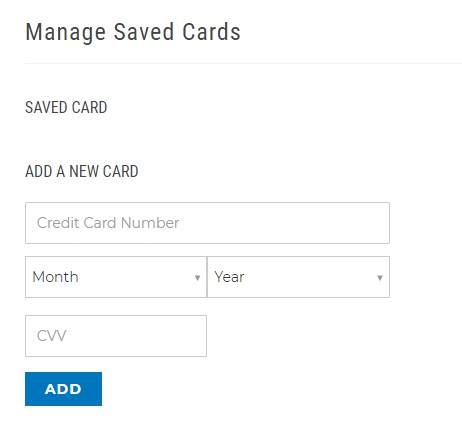 Authorize.Net CIM Manage Saved Cards