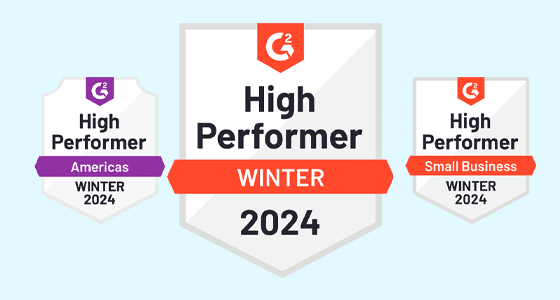 G2 Awards Zoey Badges in Winter 2024 Report